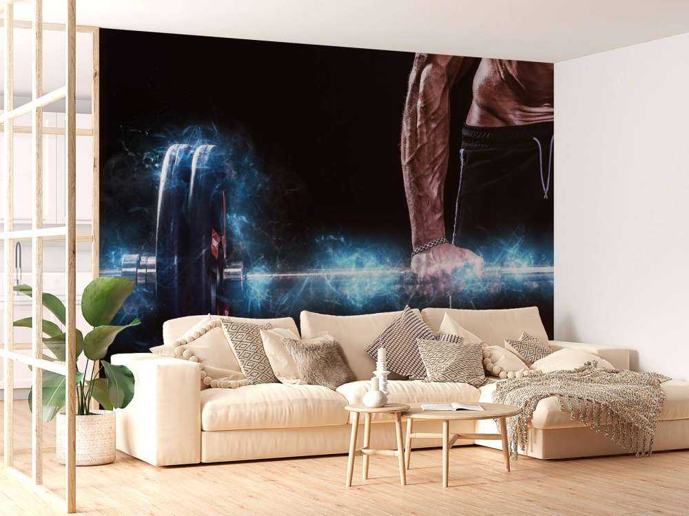 Sterke gespierde man