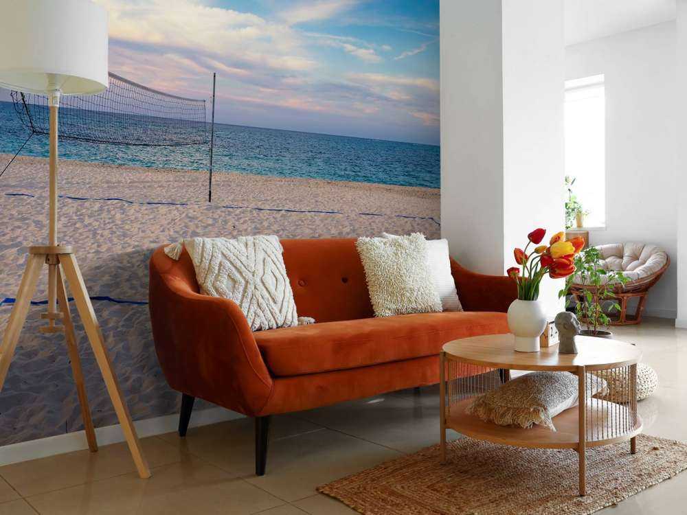 Volleybalveld op het strand