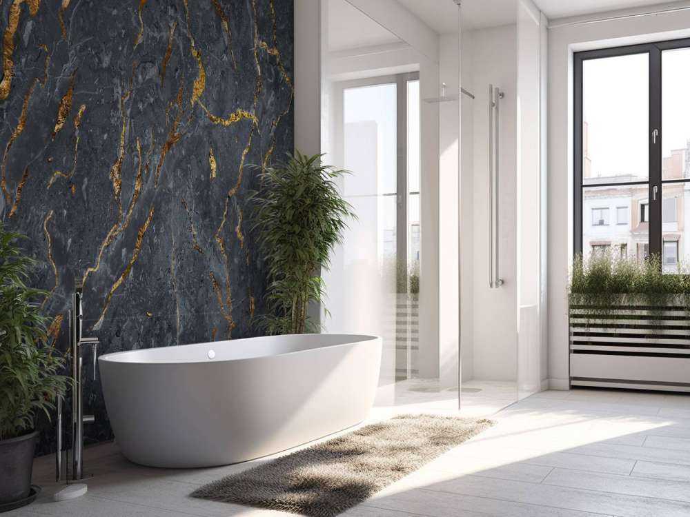 Grijze rots met goud