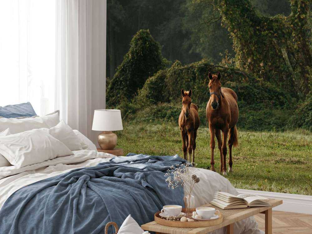 Paarden in een Mystiek Landschap