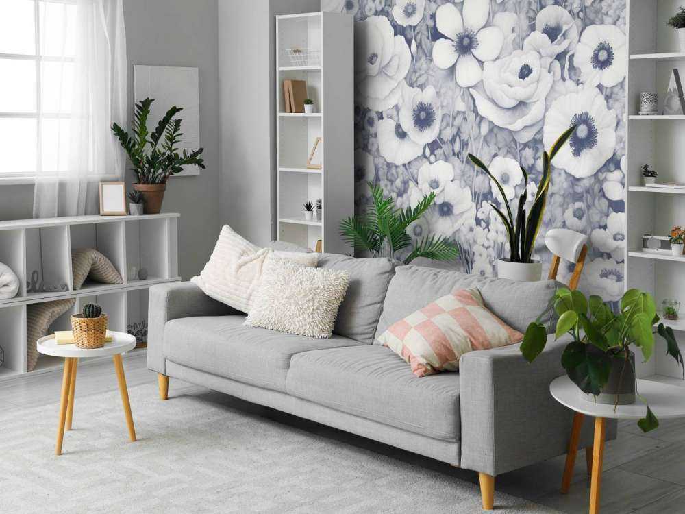 Poppy Tale Monochrome Bue