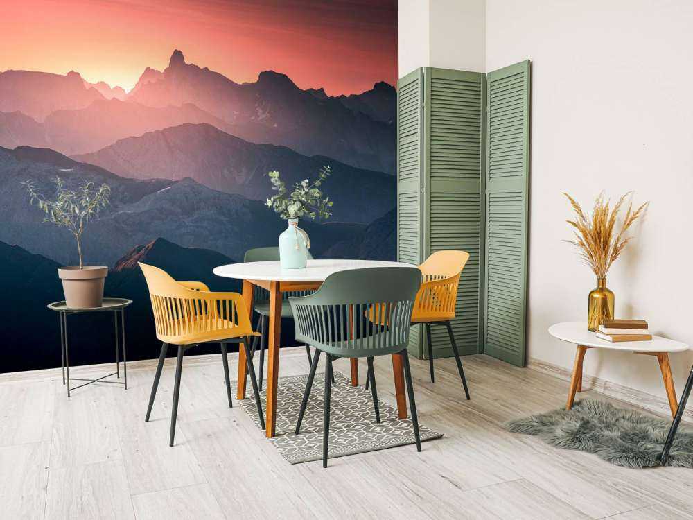 Bergen in zacht avondlicht