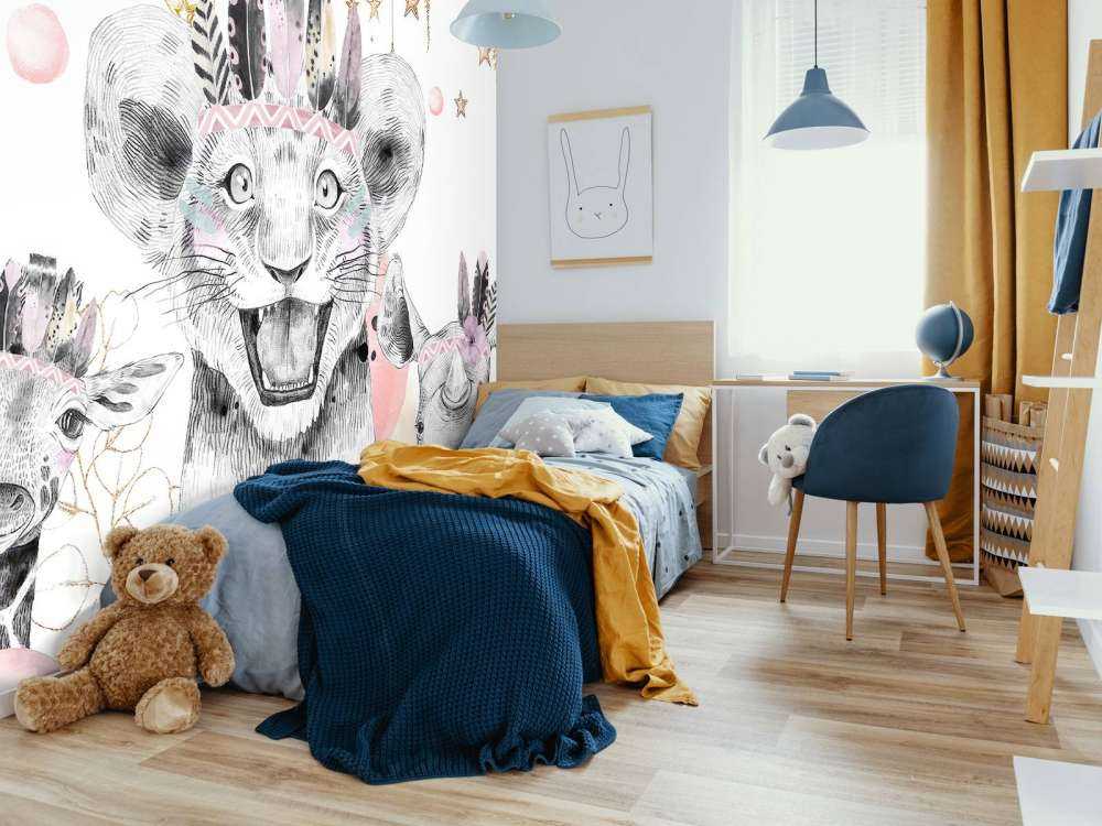 Dromerige dieren onder sterrenwolken