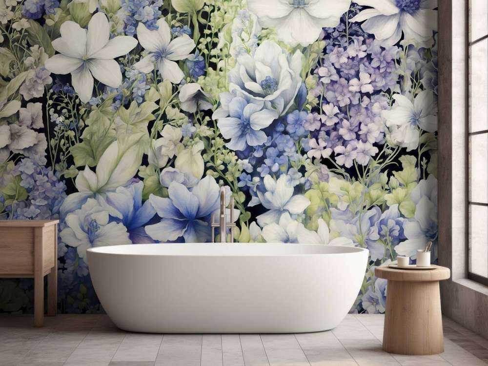 Flower festivalSEAMLESS Blue