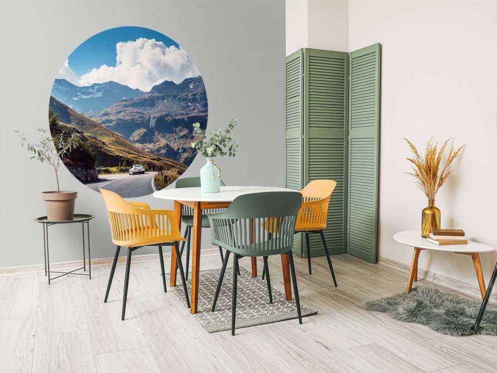 Panorama van een bergweg