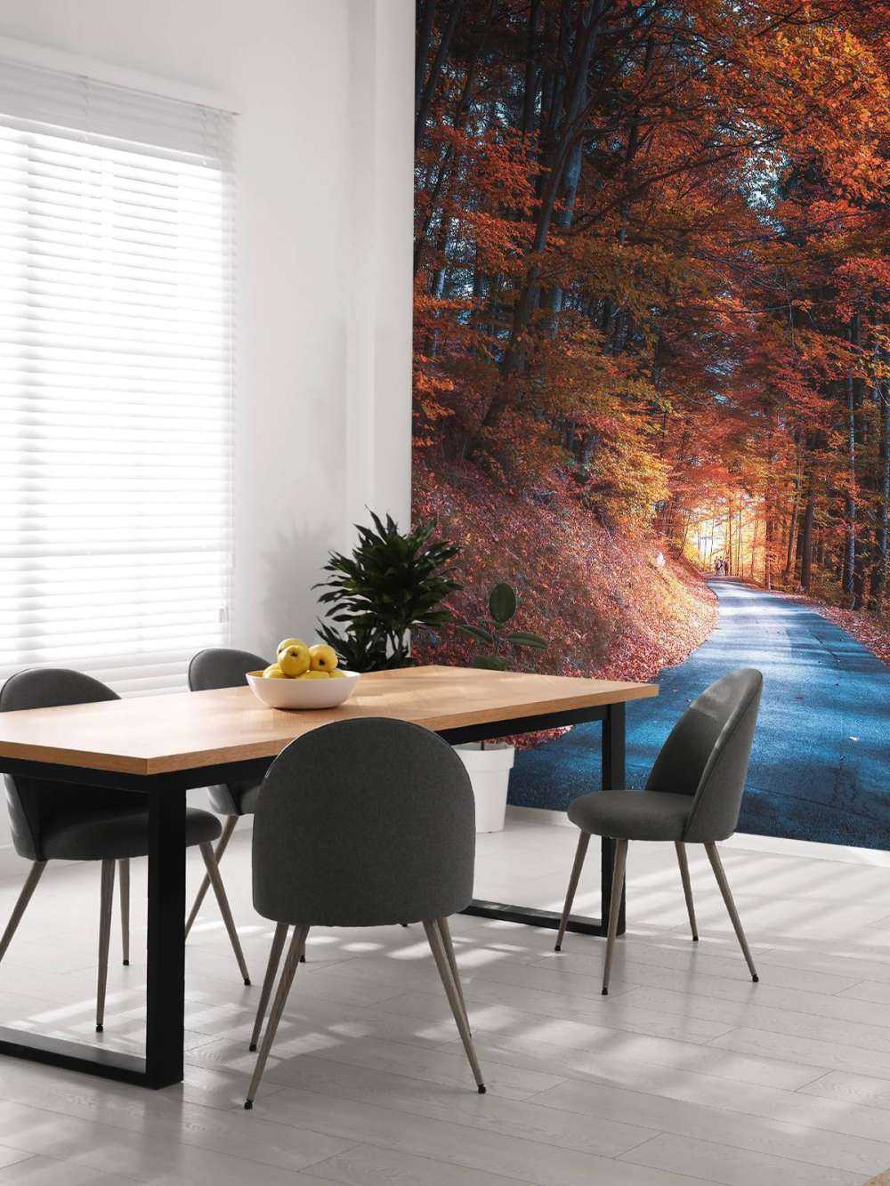 Herfstpad Door Vurig Bos