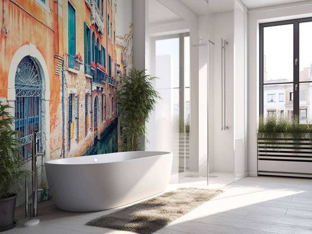 Warme gevels langs Venetiaanse gracht