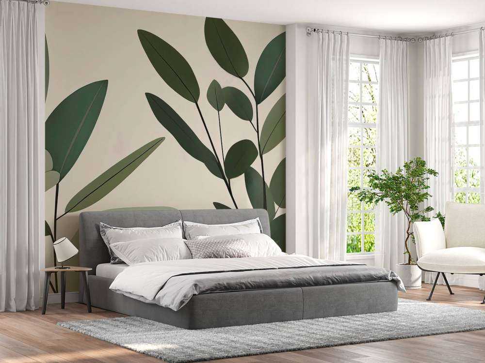 Minimalistische botanische bladeren