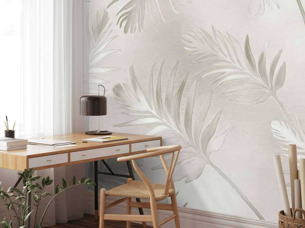 Golden leaves on dark Off-White