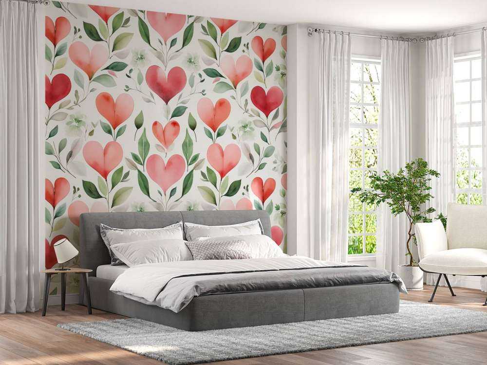 Zachte hartjes met botanische takken