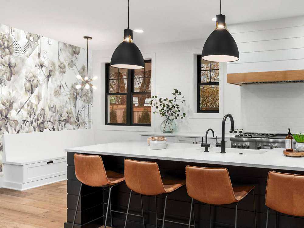 Huge Watercolor Irises Green