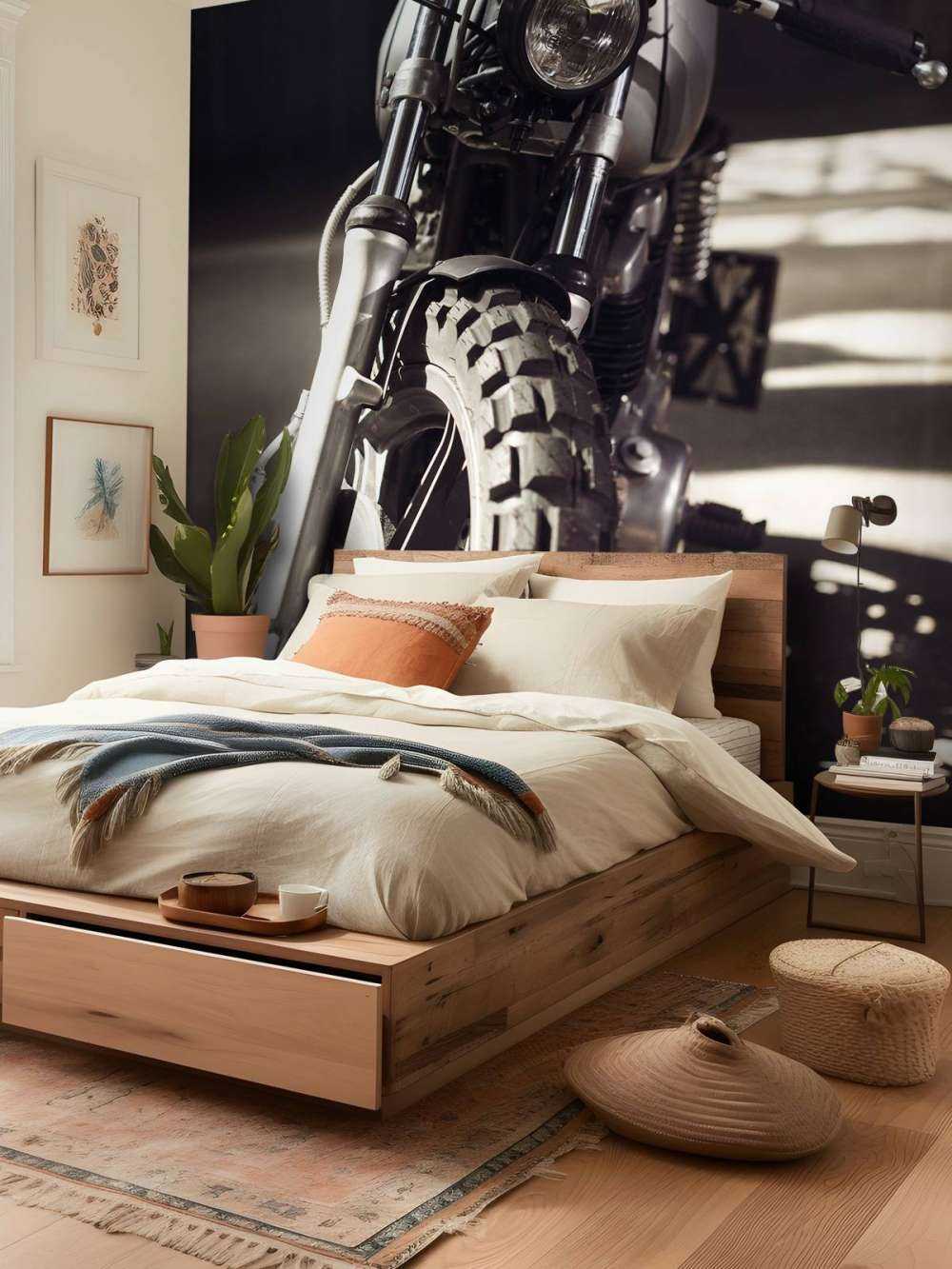 Vooraanzicht motorfiets