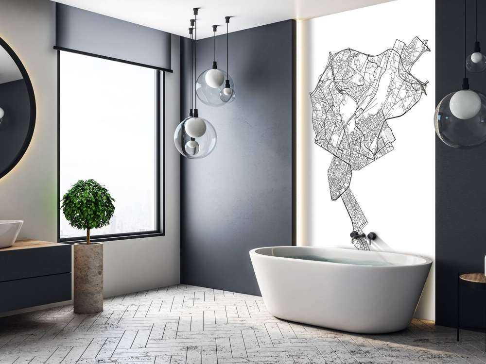 Plattegrond van Brussel, wit 