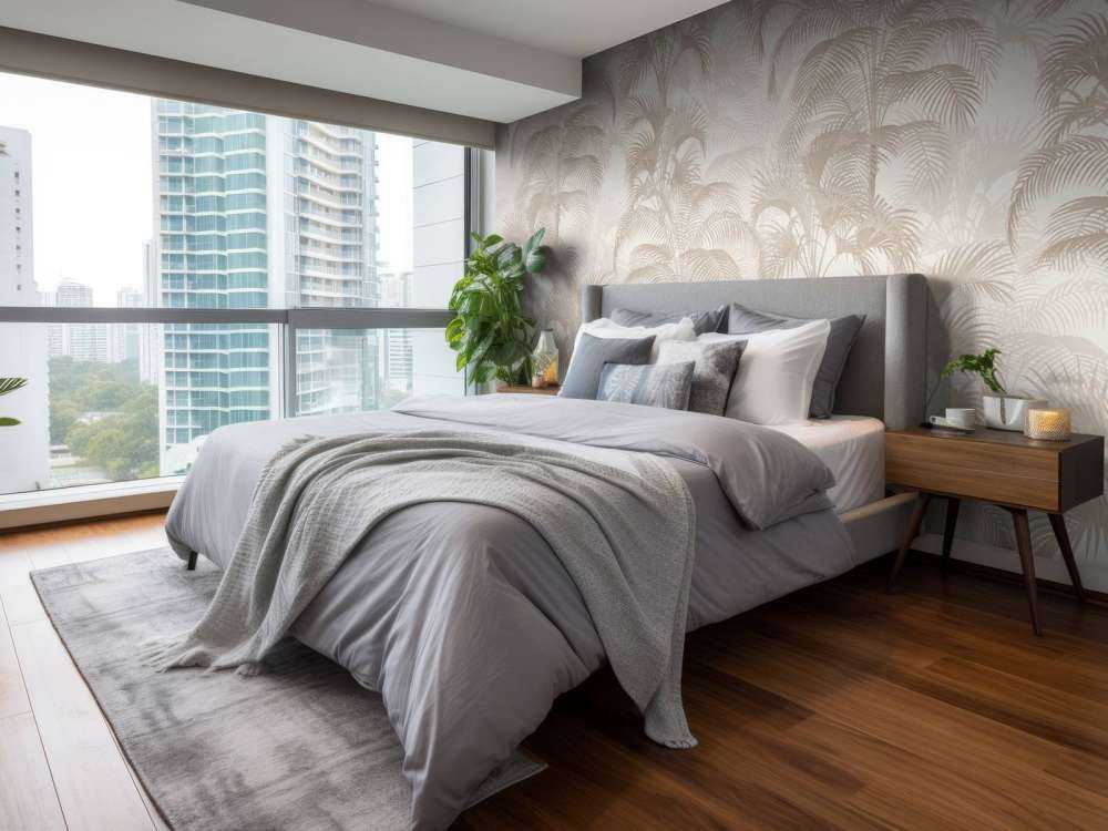 Tropische Vintage Palmen - beige