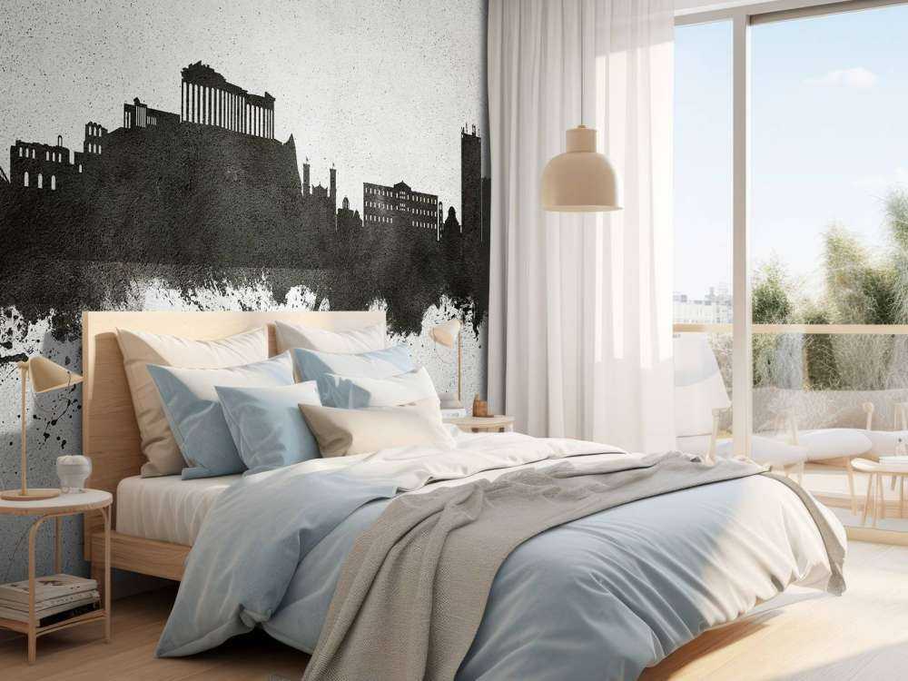 Waterverf skyline, Athene