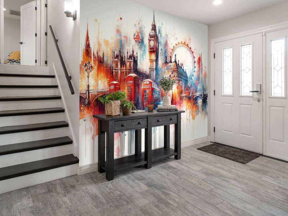 Watercolor London Skyline