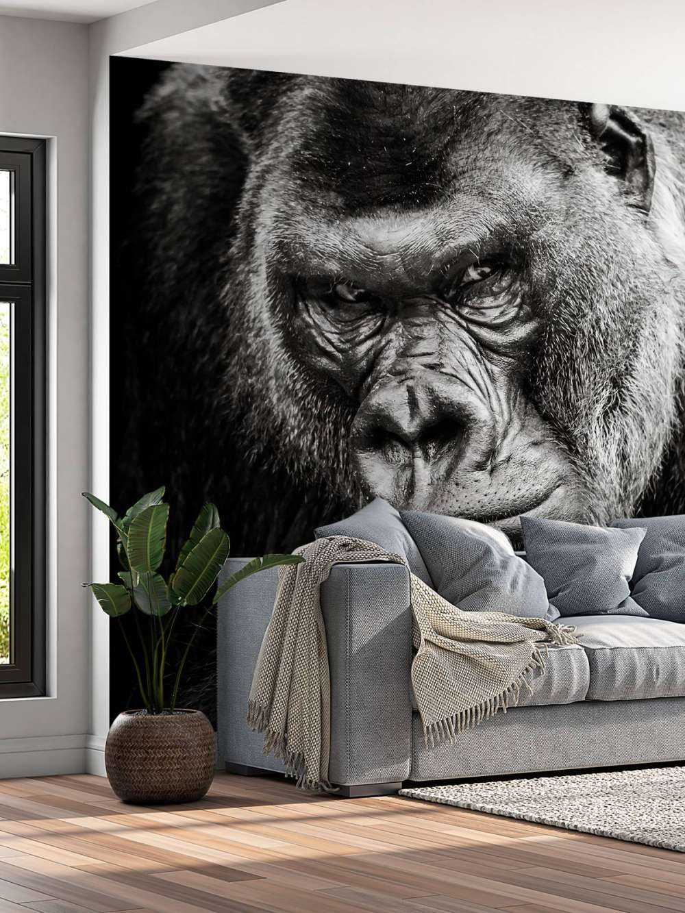 Close-up foto van een gorilla