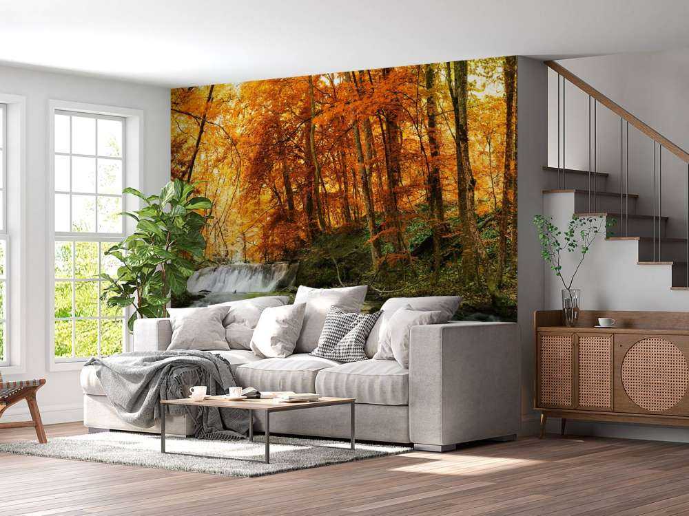 Waterval in de herfst