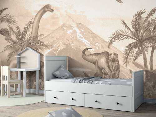 Verschillende dino's in taupe