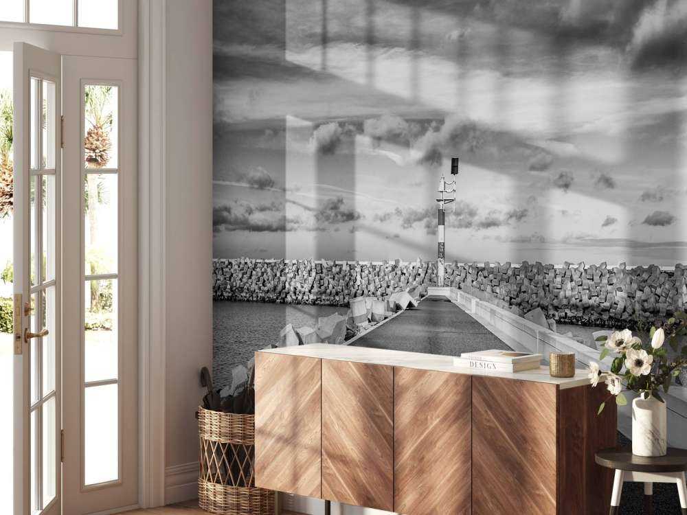 Kademuur van de jachthaven van Cadzand Bad 