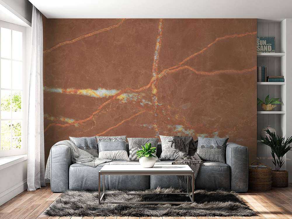 Terracotta marmer met lijnen