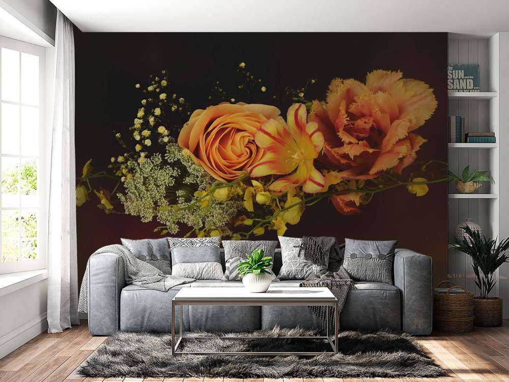 Samengestelde bloemen slinger