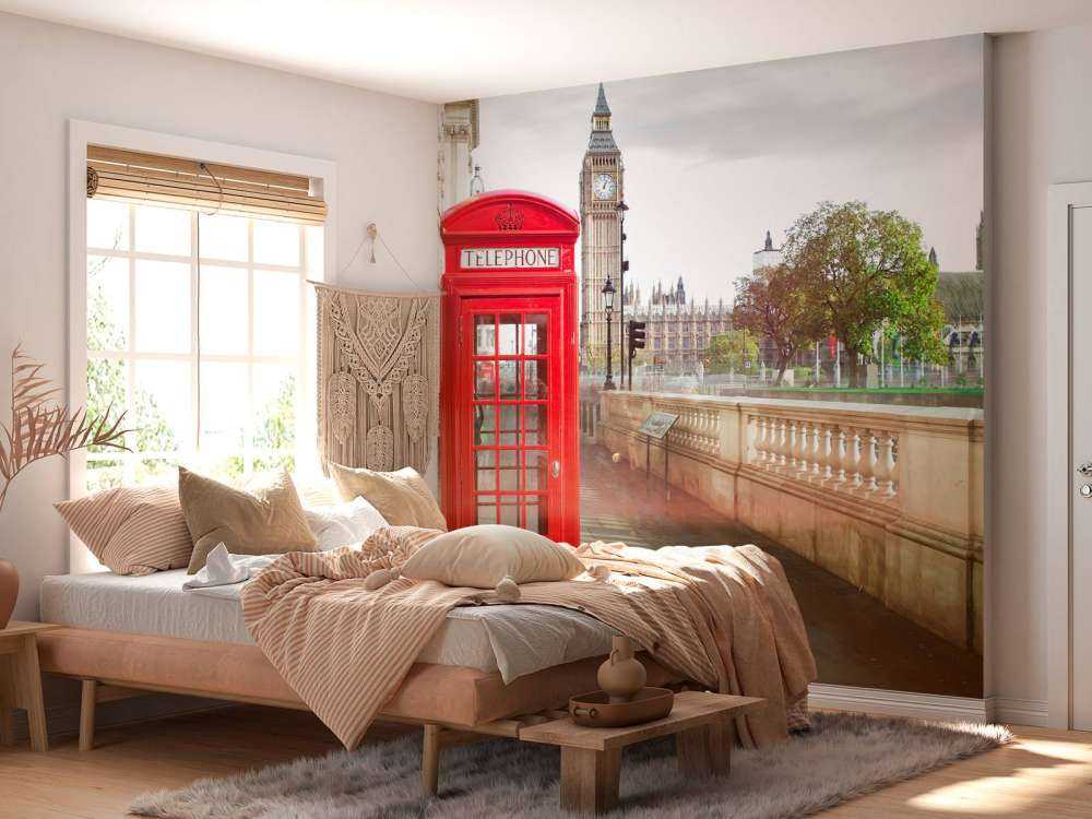 Rode telefoon cabine met de Big Ben op de achtergrond