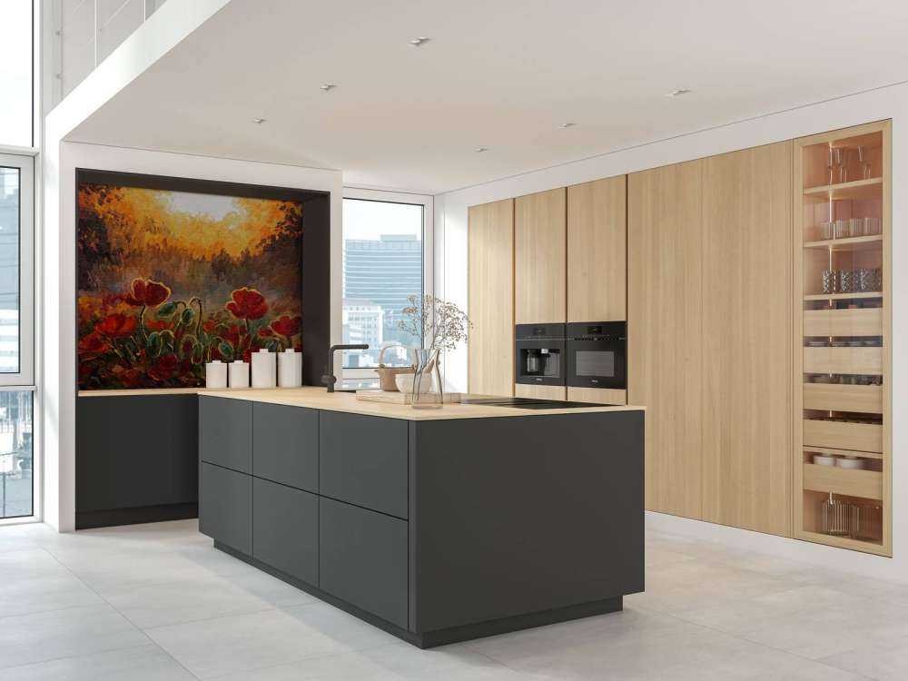 Olieverfschilderij van klaprozen bij zonsondergang