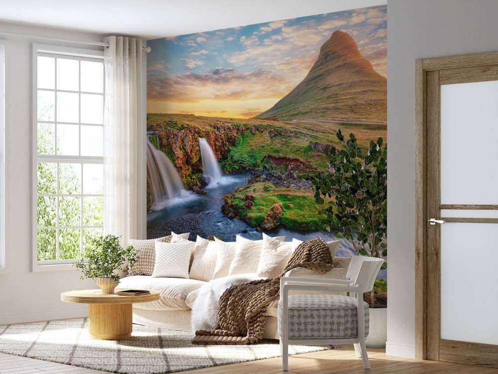 Prachtig landschap met waterval