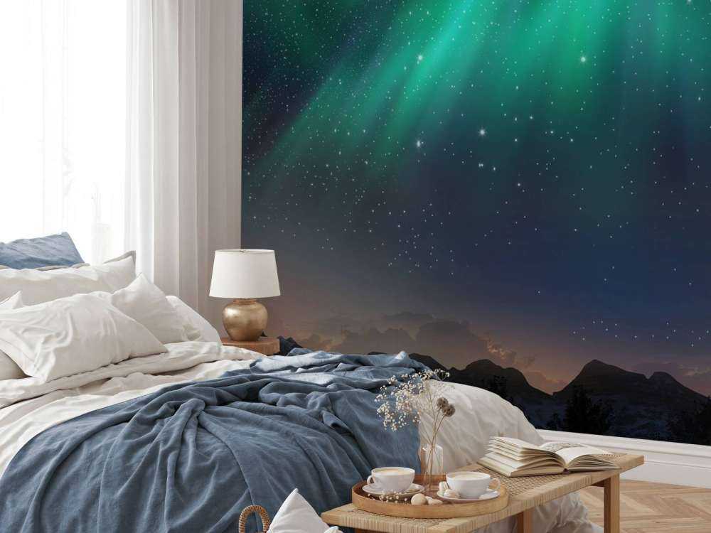 Noorderlicht met sterrenhemel