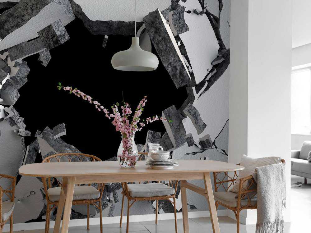 Gebarsten betonnen muur