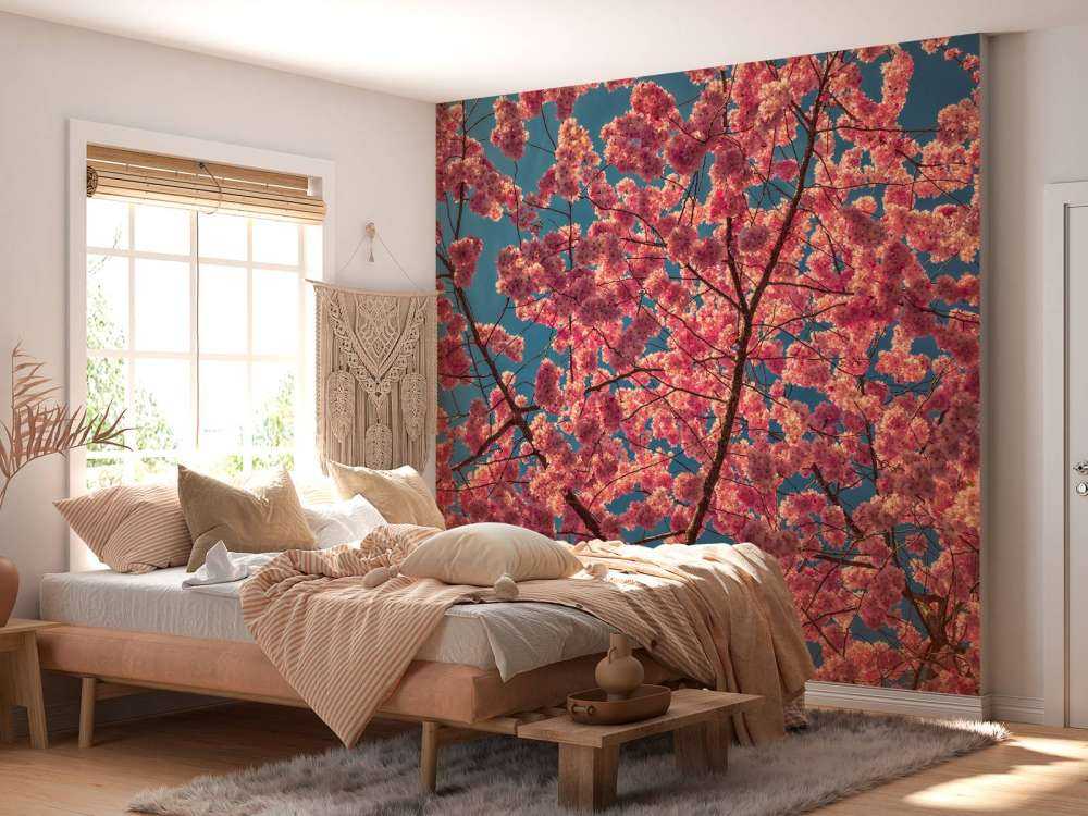 Felgekleurde roze bloesems