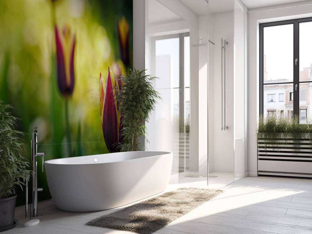 Rood-gele tulpen close-up