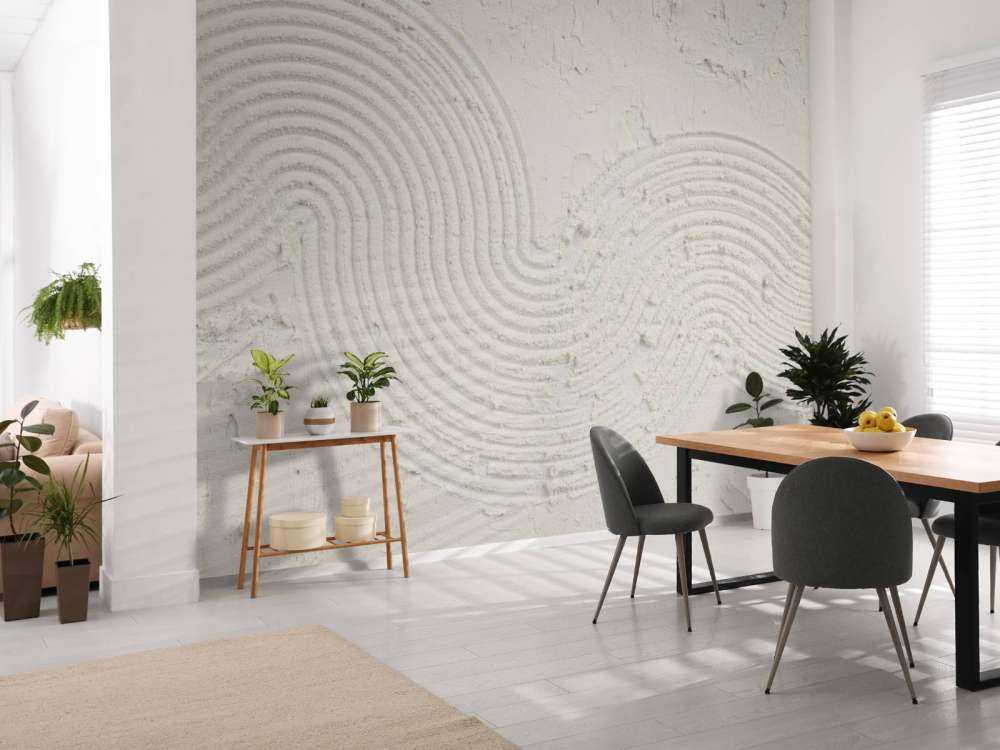 Structuur kunst in off white
