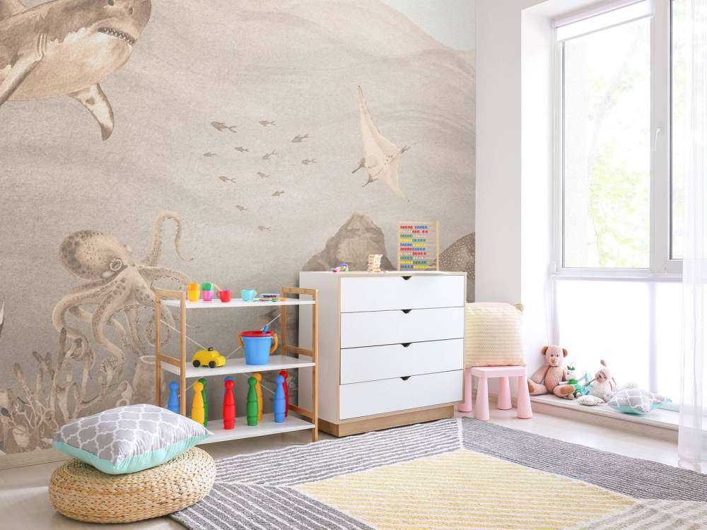 Onderwater wereld met haaien