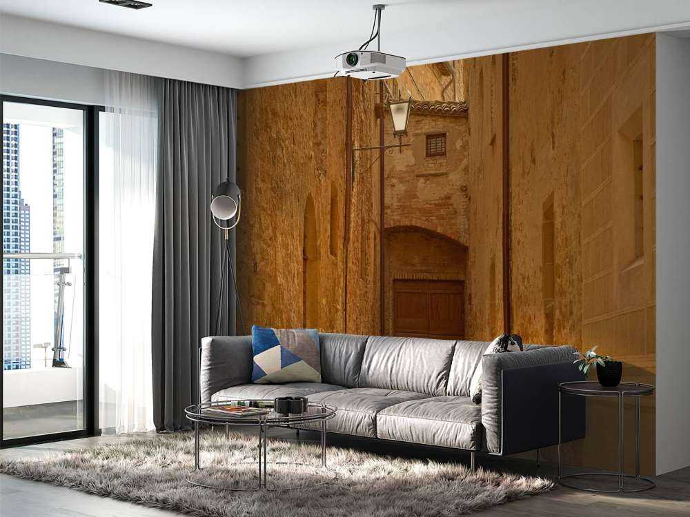 Italiaans straatje met lantaarn