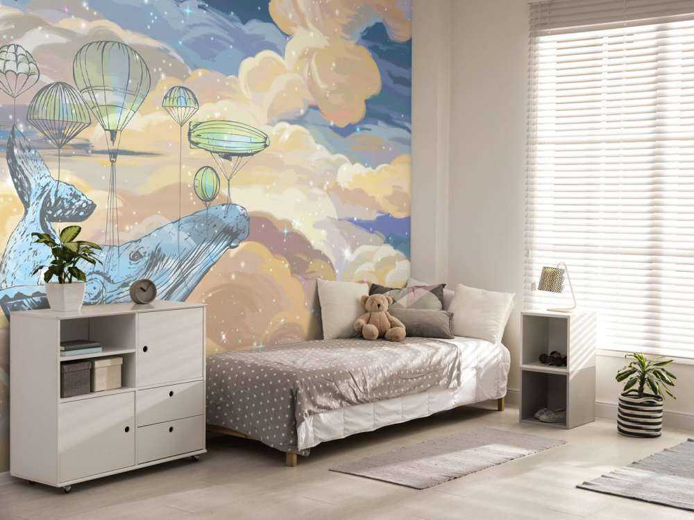 Walvis met zijn luchtballonnen