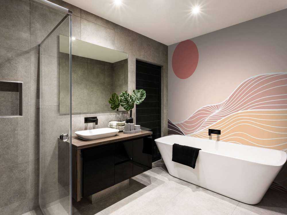 Lineart bergen met de zon