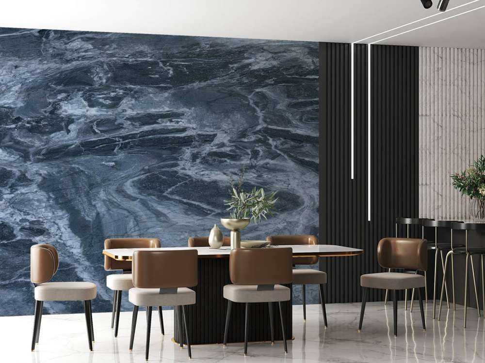 Marmer met blauwe tint