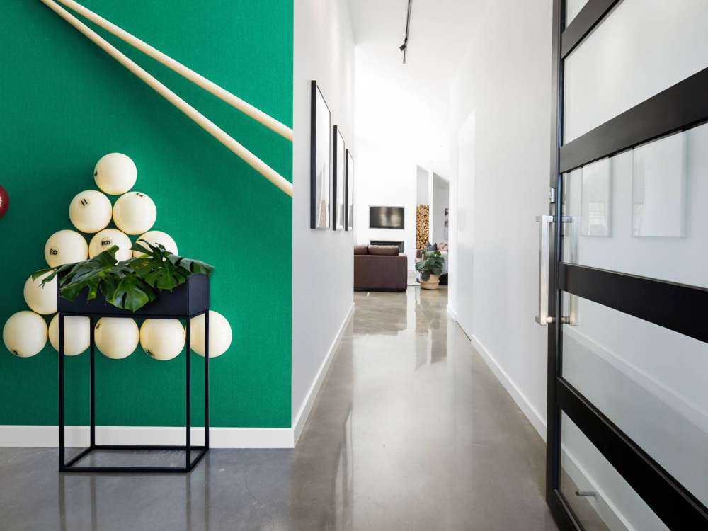 Pooltafel van bovenaf