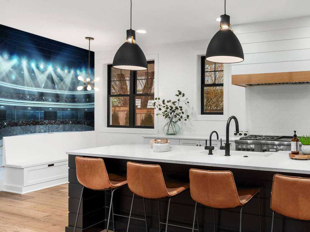 Luxueuze ijshockey arena op de lengte