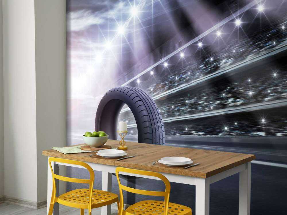 Band op een race circuit