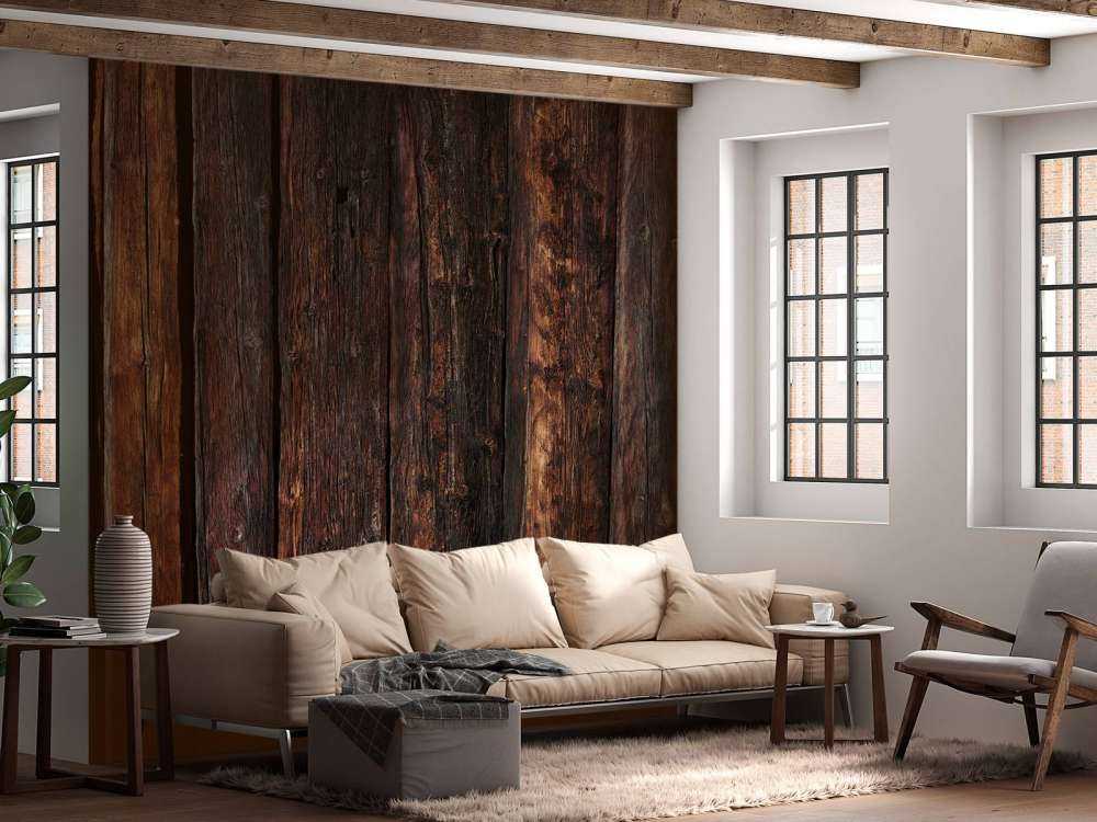 Donker verticaal hout
