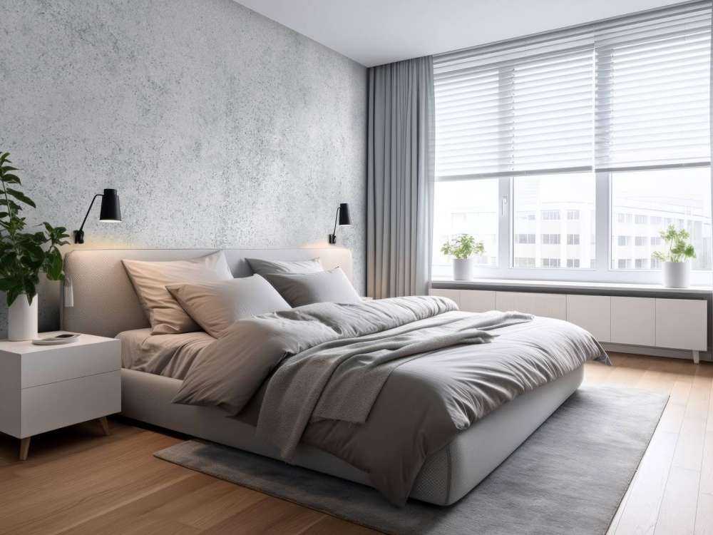 Lichtgrijs betonnen muur