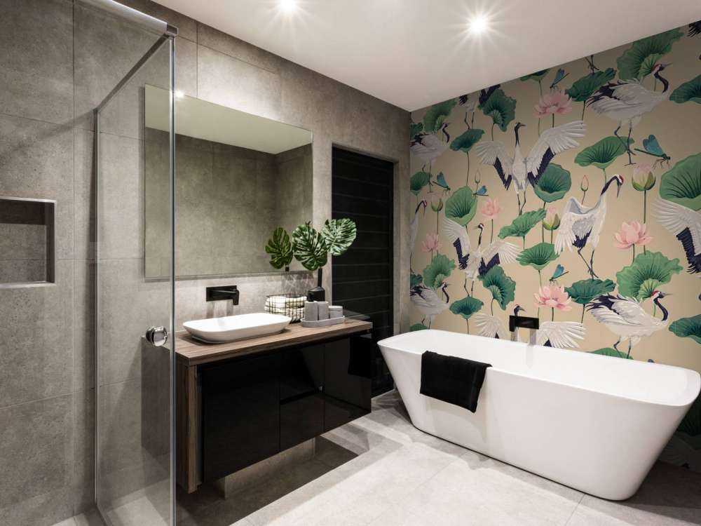 Witte kraanvogels, beige