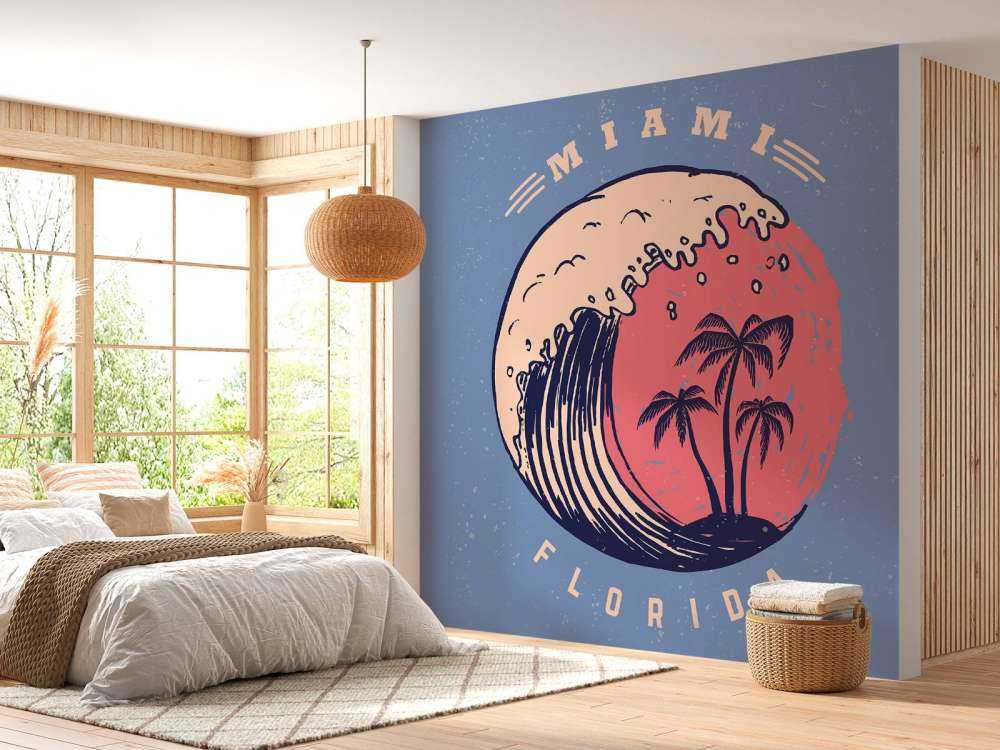 Miami logo met een donkerblauwe achtergrond