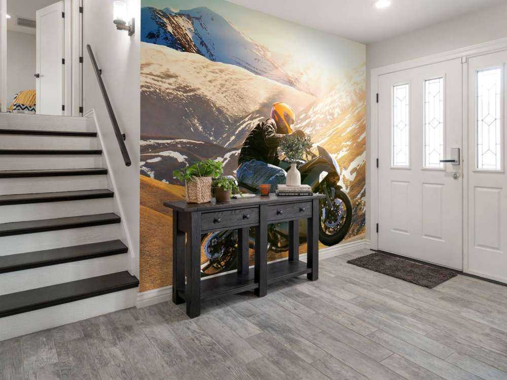 Zwarte motor in de winter