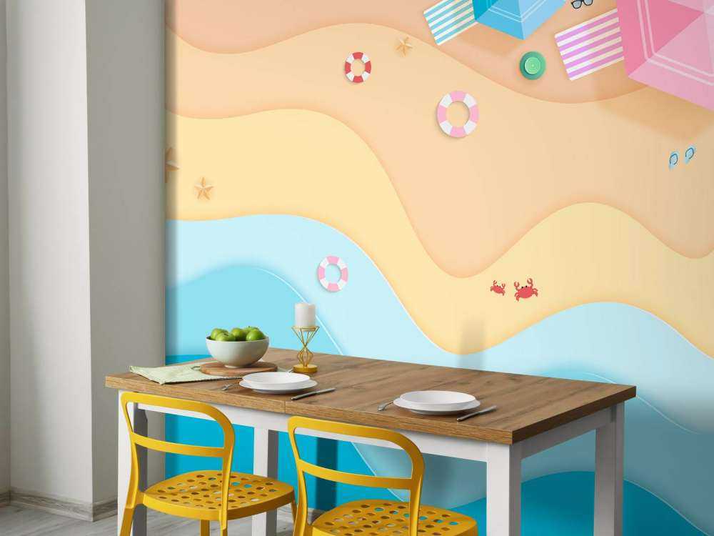 Geïllustreerde strand