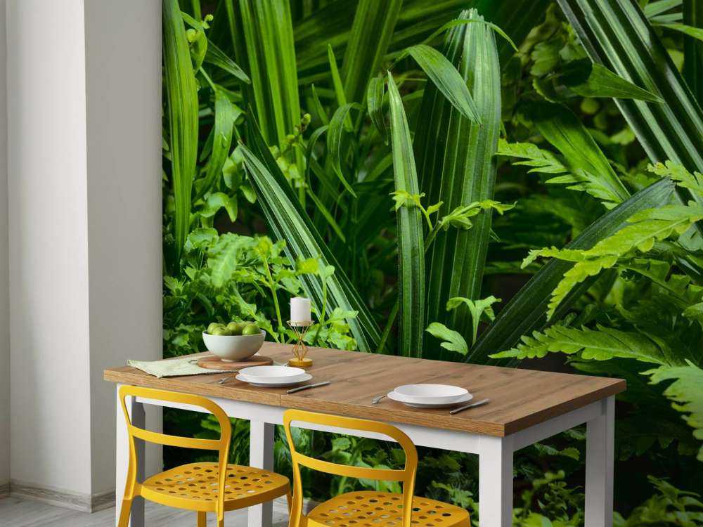 Panorama met planten
