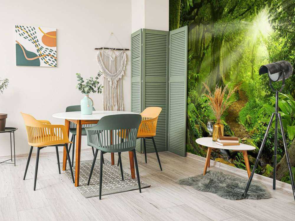 Tropische jungle met zonlicht